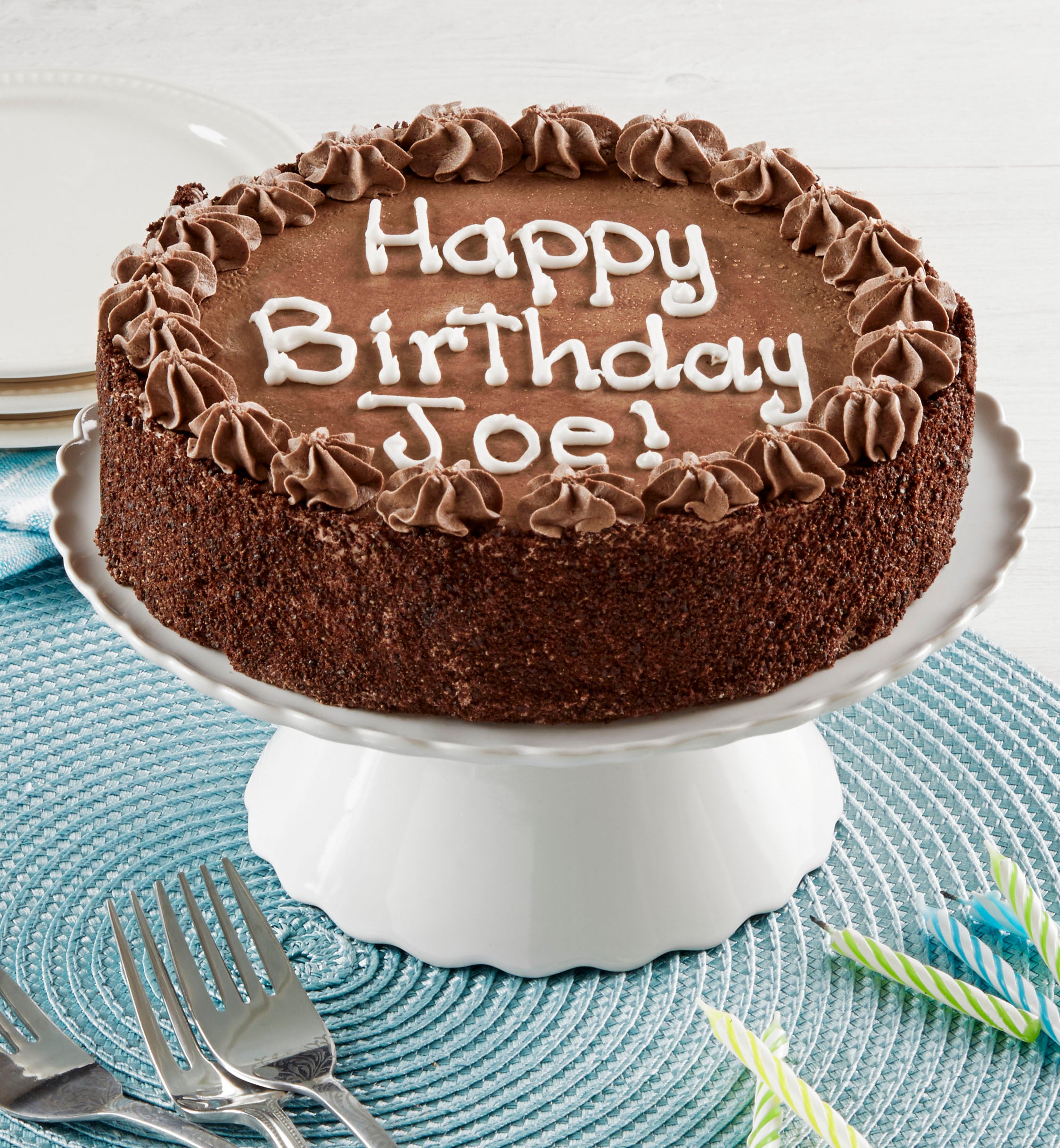 Bake Me A Wish! Personalized Double Chocolate Cake